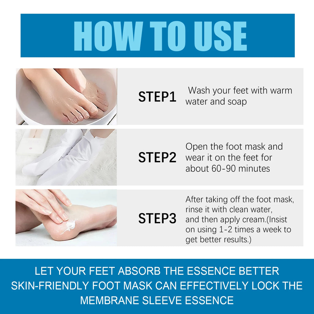 Exfoliating Foot Peel Mask – Remove Calluses & Dead Skin Foot Peel Mask Oasis Select