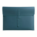 A4 Leather File Folder Document Organizer Bag With Snap Closure Office Supplies Storage Case For Papers Portable Produce Box Oasis Select blue