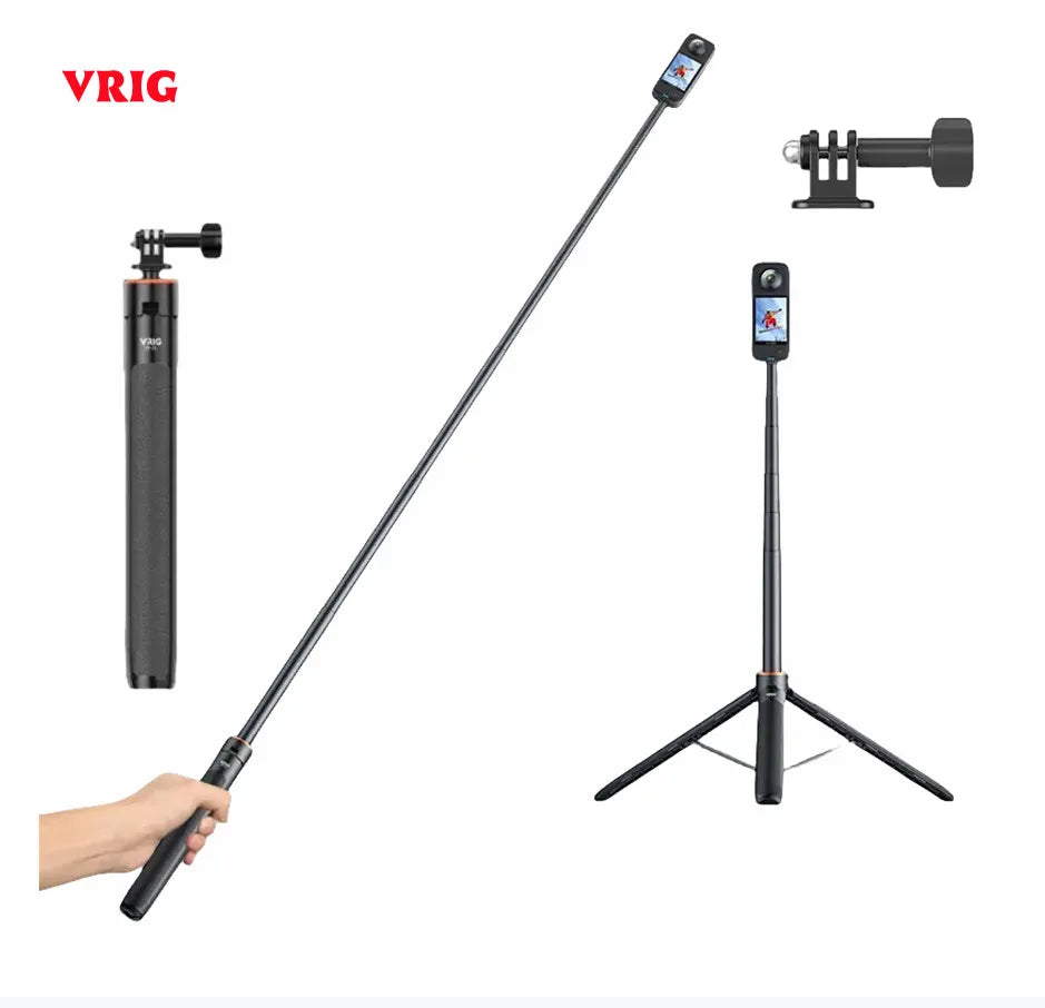 140cm Extendable Tripod Selfie Stick for Insta360 GoPro DJI