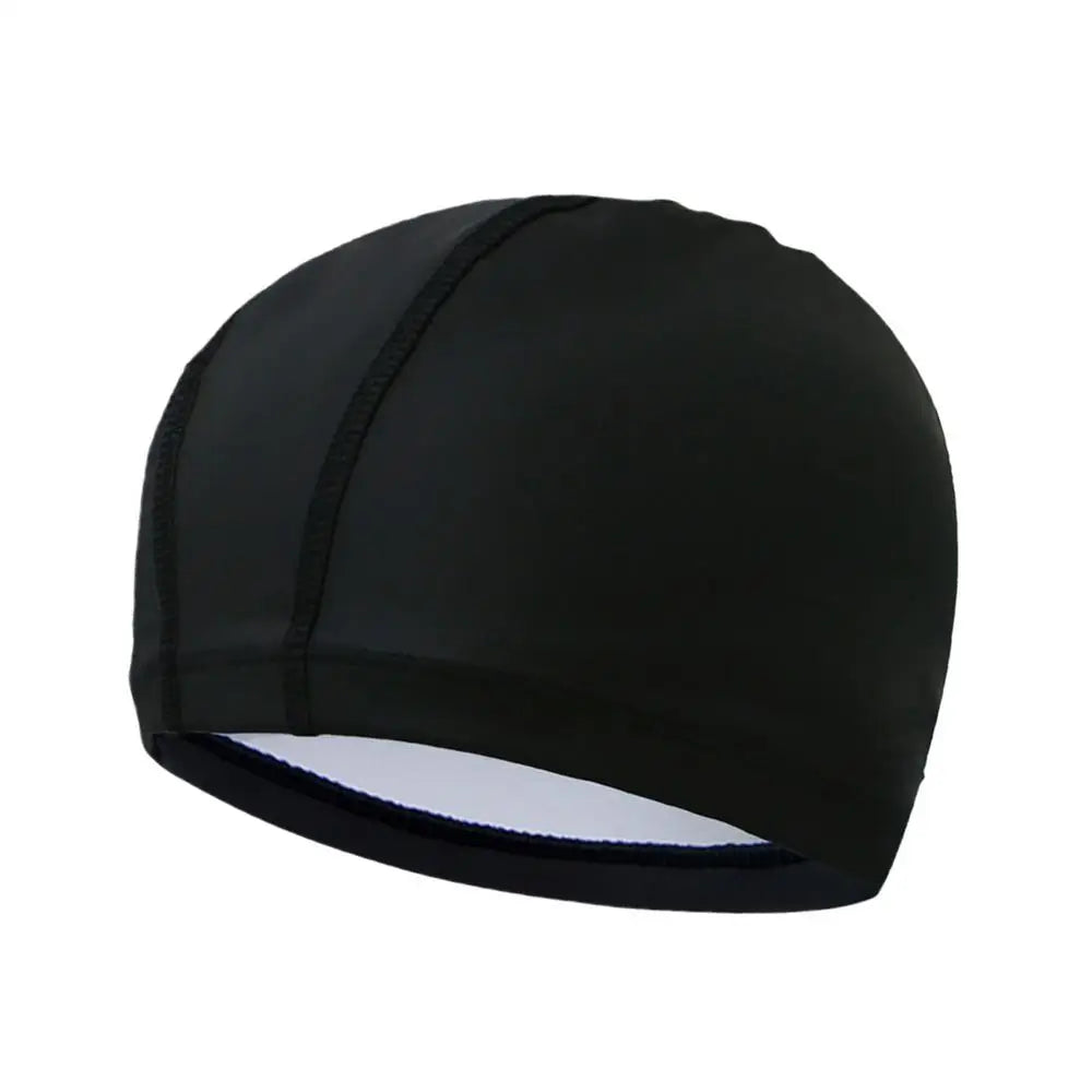Swimming Caps Waterproof Swim Pool Hat Water Sport Protect Ears Long Hair Bathing Caps For Children Adults Swimming Accessories Oasis Select For adult black