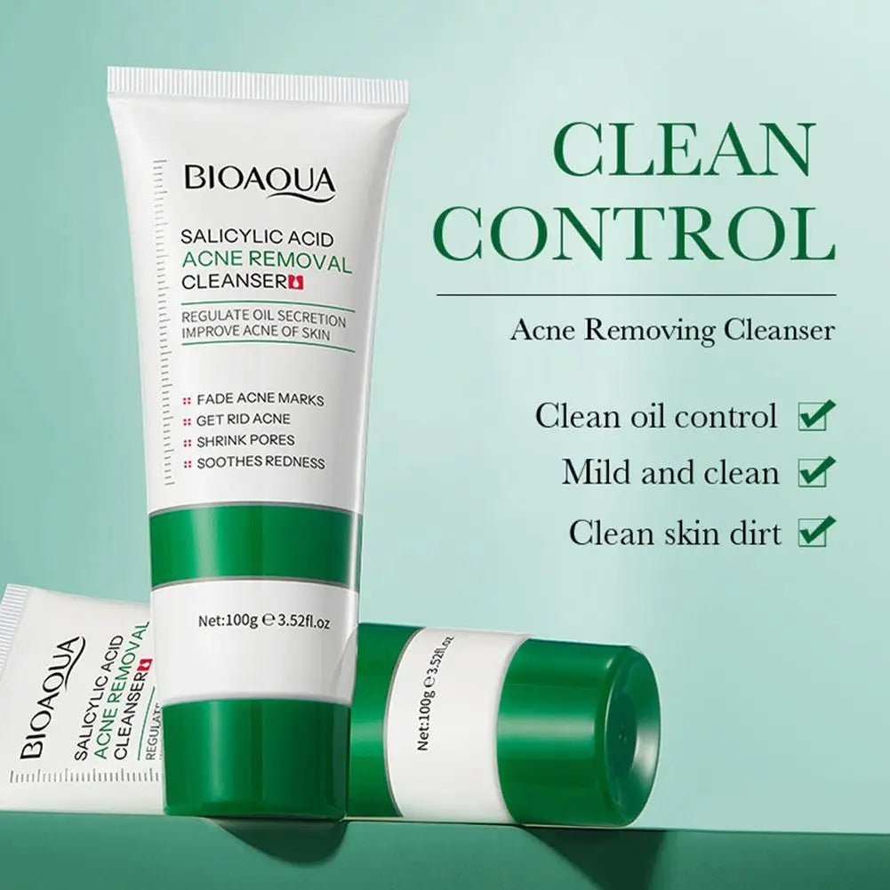 BIOAQUA Salicylic Acid Face Cream Acne Treatment Scar Mark Repair Moisturizing Blackhead Remover Facial Cleanser Skin Care Oasis Select