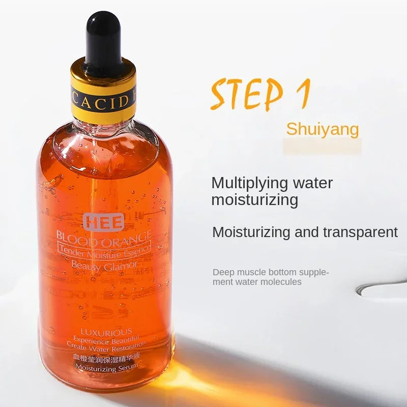 100ml Blood Orange Vitamin C Facial Essence Revitalizing Moisturizing Firming Brightening Skin Tone Nicotinamide Serum Oasis Select