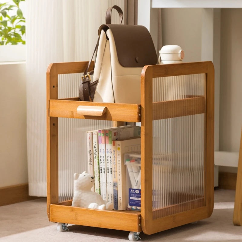 Sofa side table Movable coffee table Mini table Bedside with wheels Side shelf Living room Small side cabinet Oasis Select