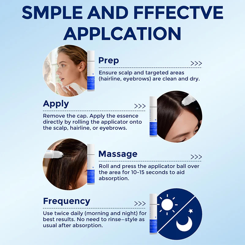 LEWEDO Rosemary Roll-On Hair Serum – Anti-Frizz & Scalp Care