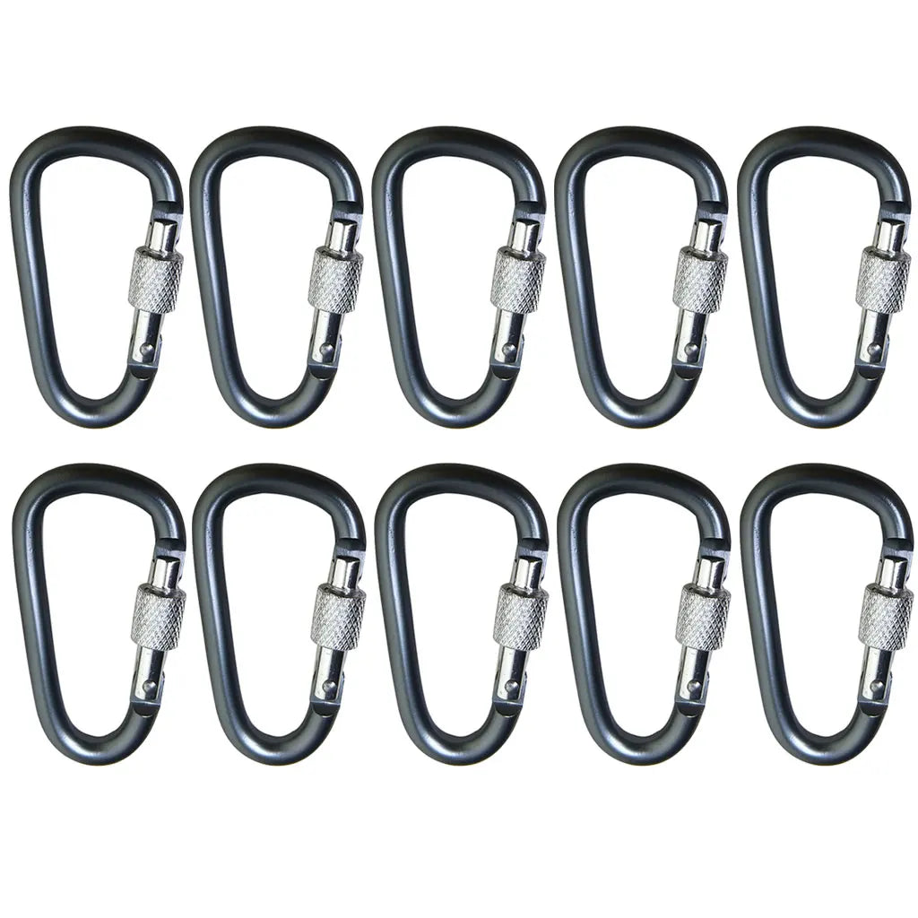 1-10PC Carabiner Set Camping Survival EDC Daily Keychain Tourist Hooks Fishing Carbin Tactical Hook Outdoor Karabiners Clip Oasis Select 10 Pieces