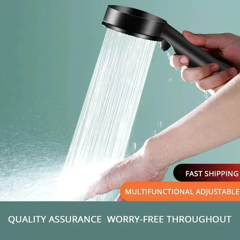Handheld Spray Shower 5 Modes Booster Shower Head Household Adjustable High Pressure Water Massage Bathroom Supplies Oasis Select