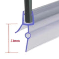 Bath Shower Screen Door Seal Strip PVC Shower Frameless Glass Door Gap Glue-free Waterproof Strips Shower Room Window Seal Strip Oasis Select 23mm 2pcs 40cm For 4-6mm glass