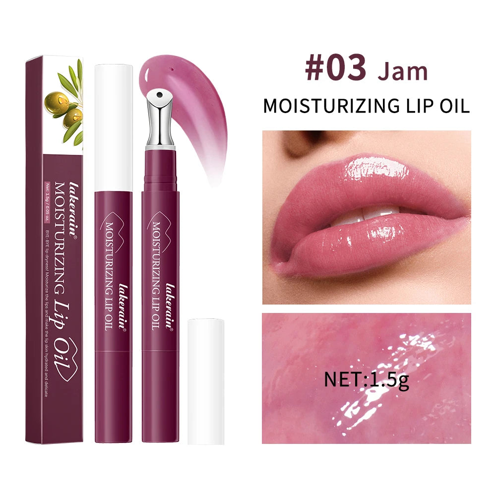 Lakerain Plumping Lip Gloss Hydrating Moisturizing Long Lasting Lip Oil Transparent Lip Tint Daily Lip Care Makeup Cosmetics Oasis Select 3Jam