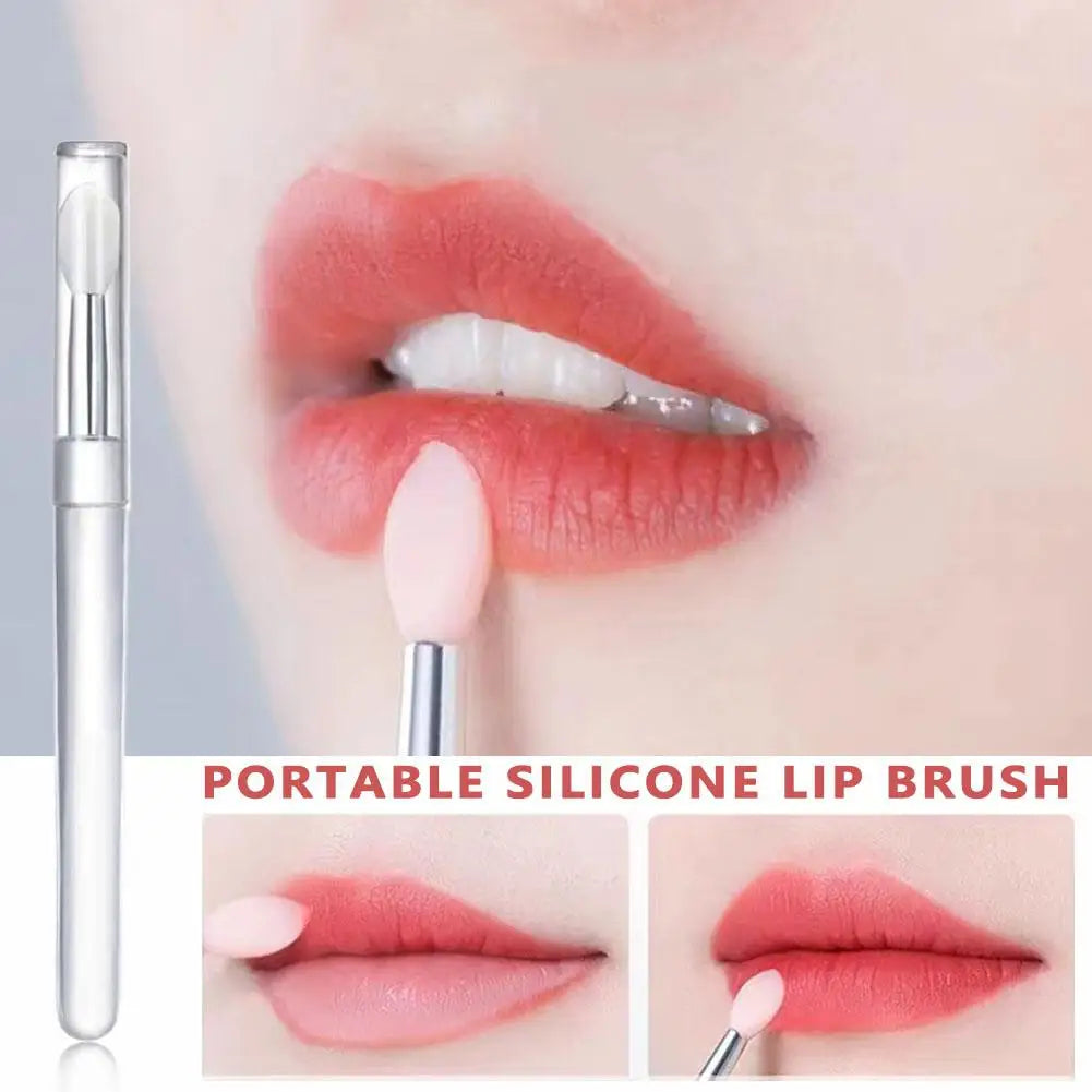 Portable Retractable Makeup Brush With Clear Cap Travel Lip Brush Concealer Brush Soft Fiber Hair Mini Cosmetic Beauty Tools Oasis Select