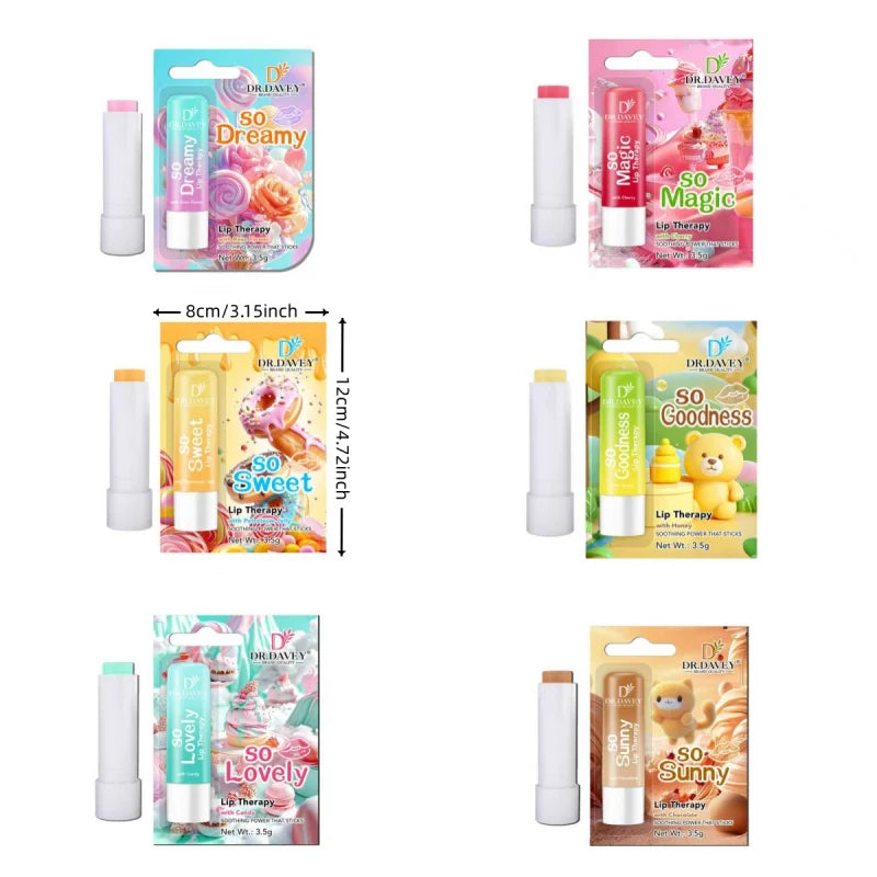 DR.DAVEY 6-Piece Intensive Moisturizing Lip Balm Set