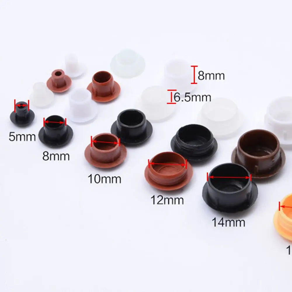 50Pcs Practical Exterior Hole Ornament Hardware Screw Decor Furniture Hole Covers Protective Cap Dust Plug Stopper Oasis Select
