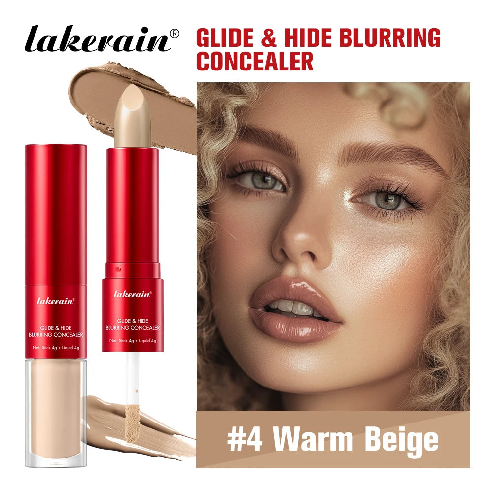 Glide Blurring Conceal 2 In 1 Creamy Liquid Long-lasting Full Coverage Corrector Lightweight Conceals Waterproof Base Makeup Oasis Select Warm Beige
