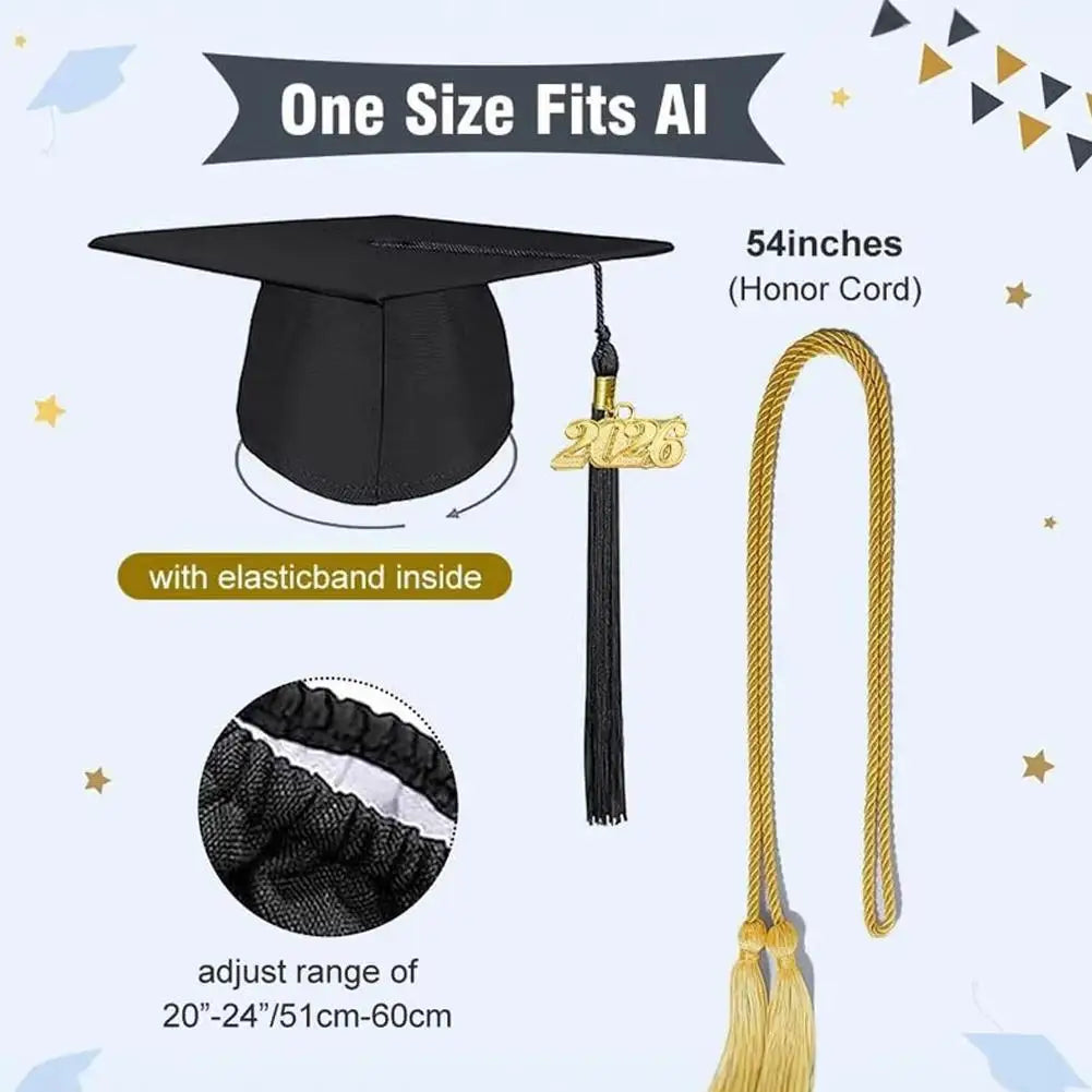 Unisex Adult Graduation Cap and Gown Set Academic Robe Formal Wear for School Graduation Ceremony Diploma Photography Events Oasis Select