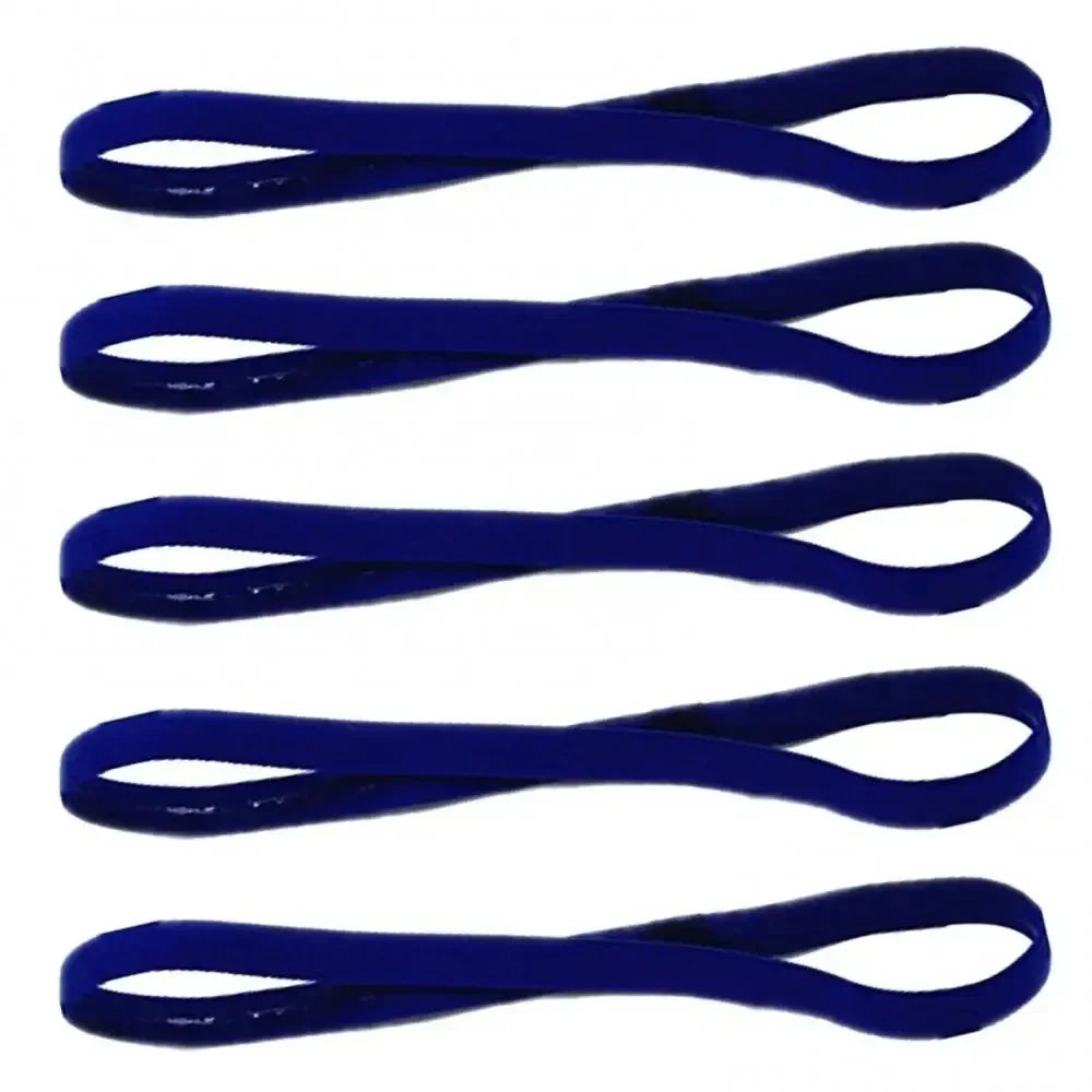 5Pcs Candy Color Women Men Yoga Hair Bands Sports Headband Girls Sport Anti-slip Elastic Rubber Sweatband Football Running Oasis Select Royal Blue
