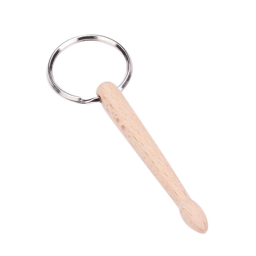 Small Drum Sticks Keychain Wood Drumsticks Percussion Key Ring Fashion Accessorie Oasis Select