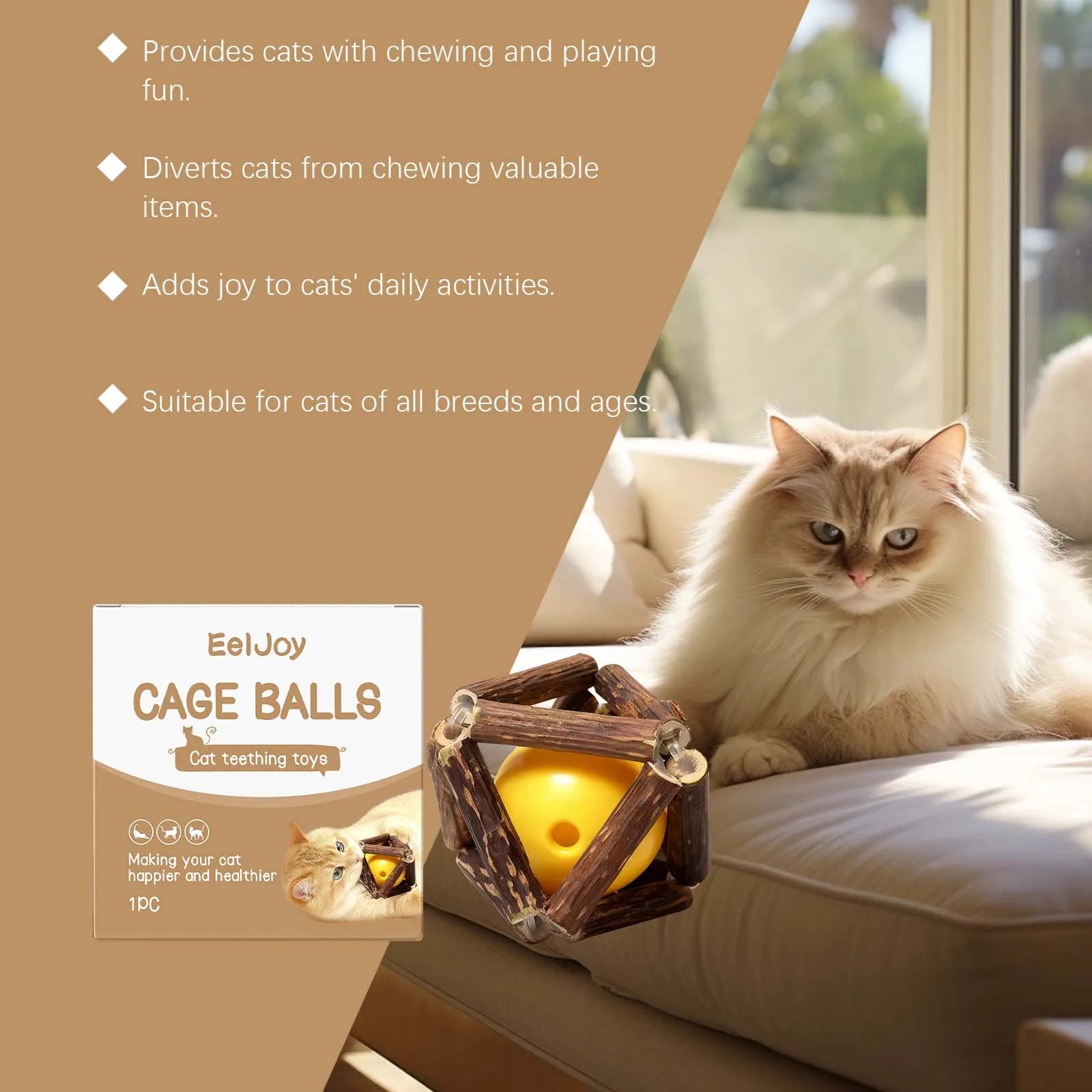 Cat Chew Toy silvervine Interactive Kitten Dental Boredom Relief Durable Cute self play Molar Teeth Cleaning indoor supplies Oasis Select