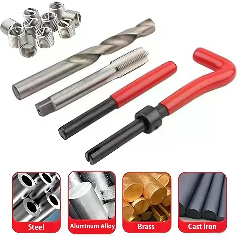 30Pcs Metric Thread Repair Insert Kit M5 M6 M8 Car Pro Coil Tool M8*0.8Thread Repair Insert Kit Oasis Select