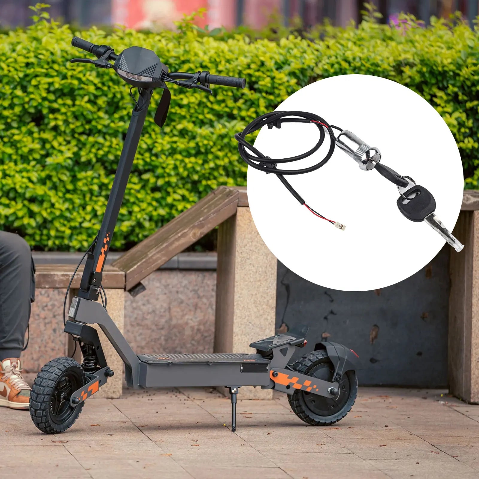 Secure Your For KuKirin G4 Electric Scooter with This Waterproof Lock and Two Keys Featuring a Sturdy Metal Locking Mechanism Oasis Select