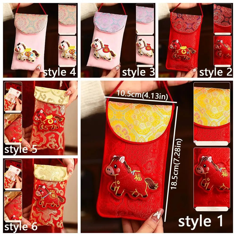 2026 Year of the Horse Chinese New Year Red Envelope Lucky Bag
