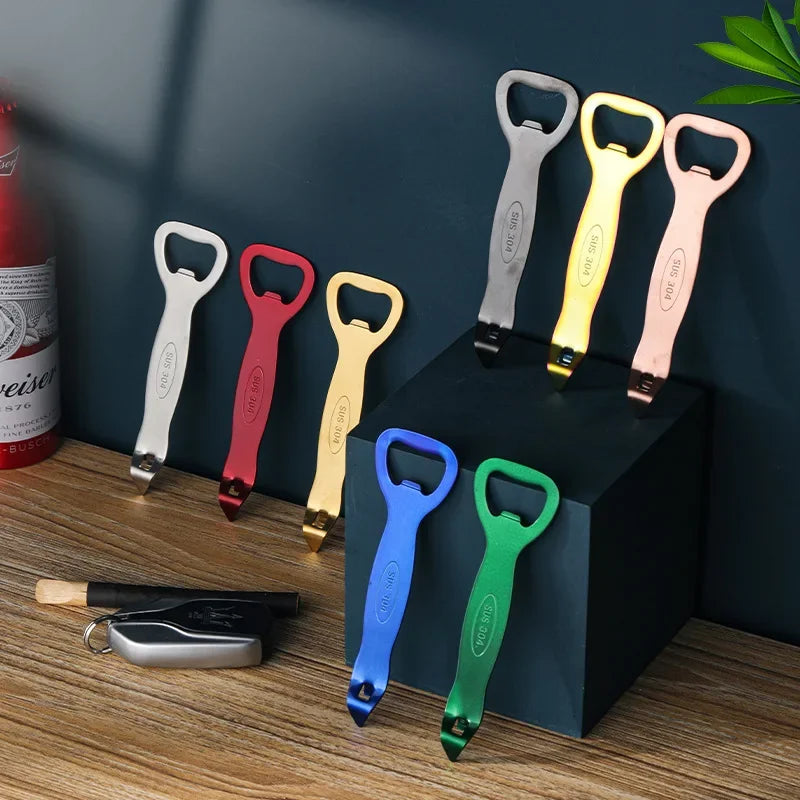 Thickened 304 Stainless Steel Beer Bottle Opener Portable Bottle Opener Cap Opener Restaurant Kitchen Accessories Small Tools Oasis Select