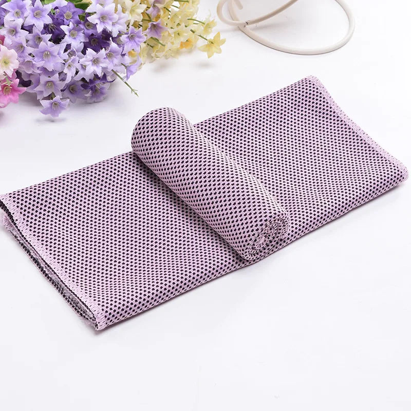 Sports Cooling Towel Ice Cold Wipe Sweat Towel Quick Dry Water Absorbent Swimming Towels Gym Sports Fitness Towel Ice Towels Oasis Select Pink-30x90