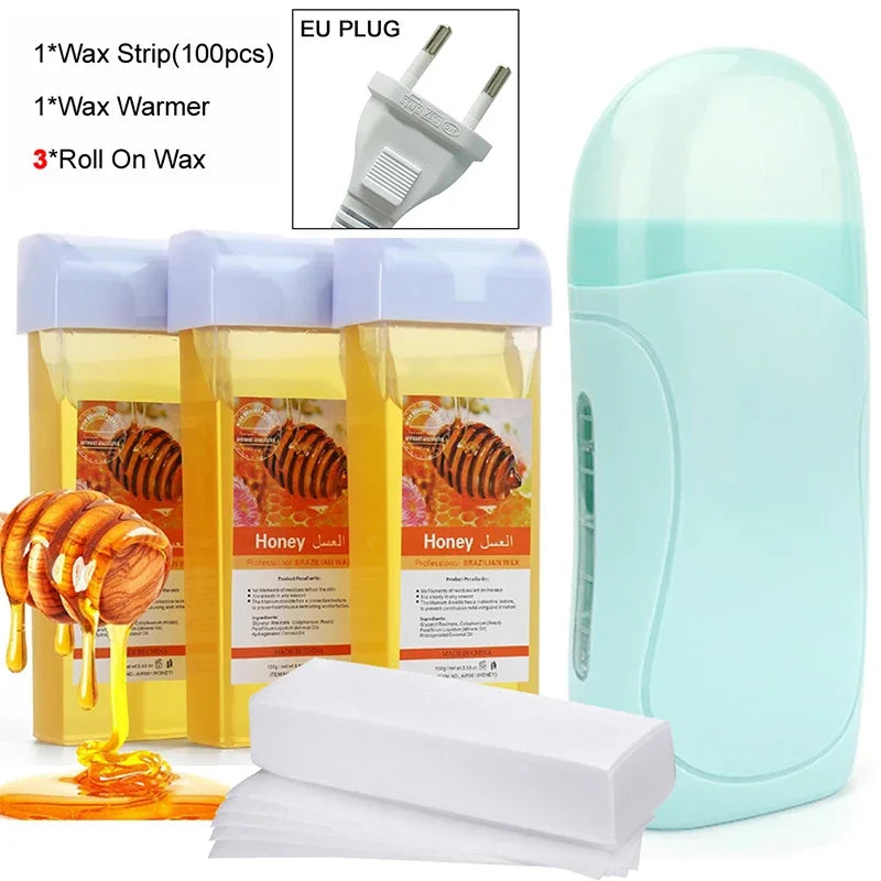 Rose Roll-On Wax Warmer Kit – Electric Hair Removal Set
