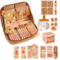 Capybara Stationery Set Portable Stationary Bag Cute Pencil Case with Pens Clips Rulers and More Wide Opening Pencil Organizer Oasis Select Upgrade