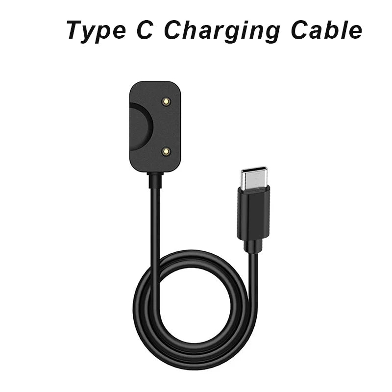 USB-C Charger Cable for Samsung Galaxy Fit 3 SM-R390 – 100cm Smartwatch Charger Cable Oasis Select Black Type C