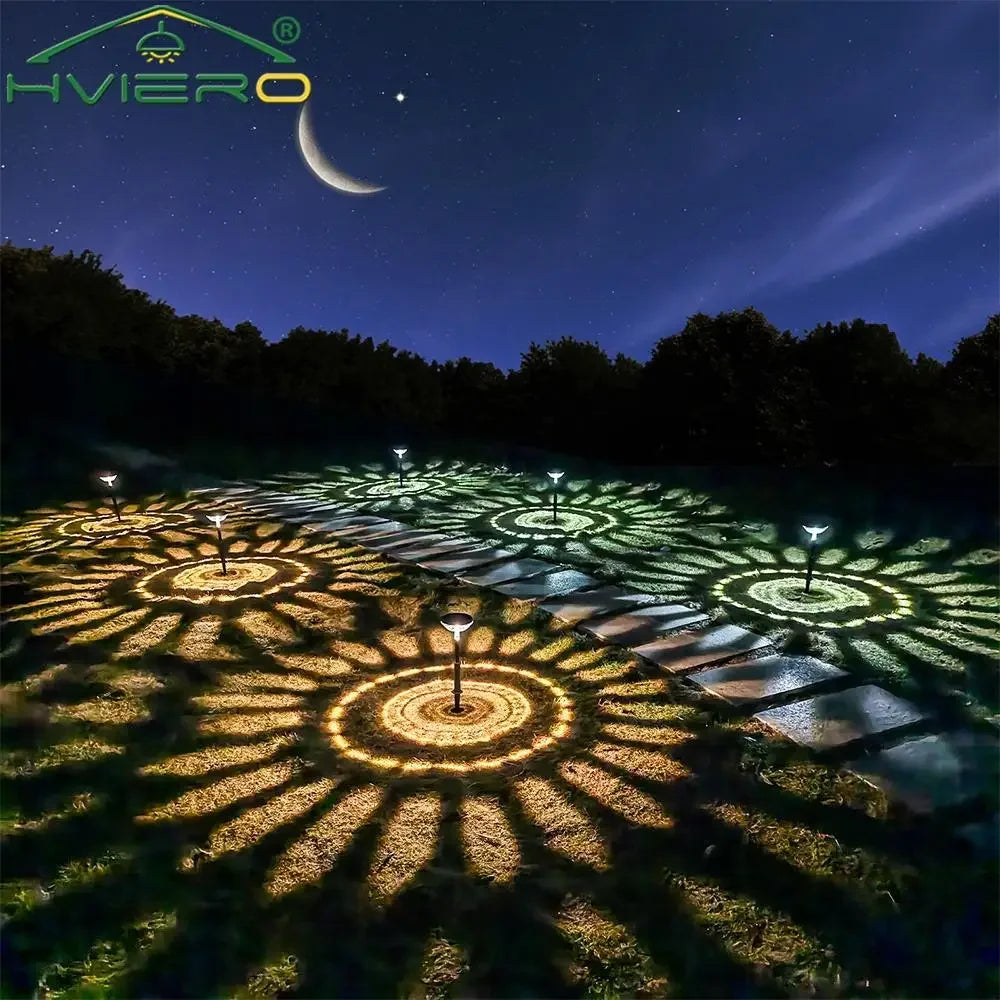 Solar Shadow Lawn Lamp IP65 Waterproof Garden Ground Light