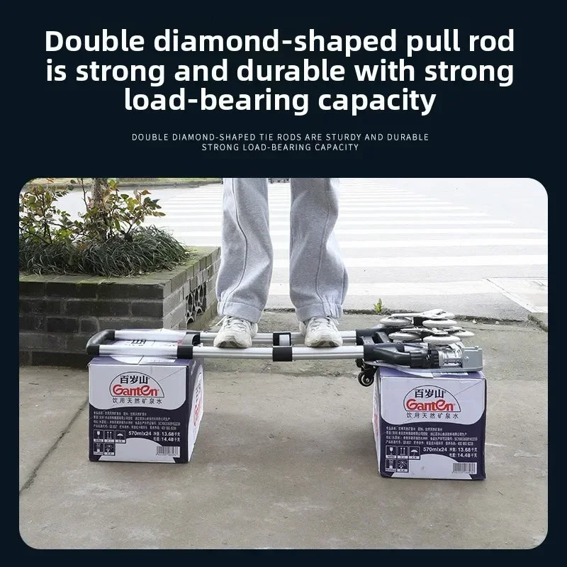Multi-functional Climbing stairs, hand-pulled cart, luggage cart, trolley cart, small pull cart, folding small trailer Oasis Select