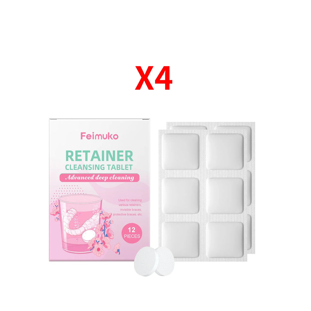 Denture Cleansing Tablet Retainer False Teeth Odor Remover Stains Oral Cleaning Retainer Cleaner for Aligner Mouth Night Guard Oasis Select Buy 2 Get 2 Free