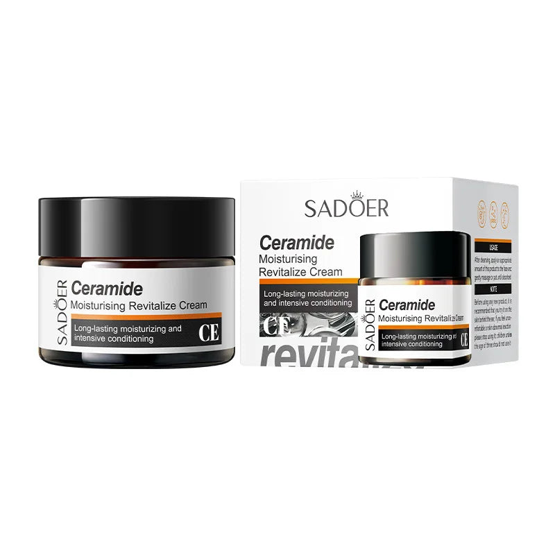 SADOER Ceramide Face Cream 50g – Deep Moisture & Smooth Skin Face Moisturizer Cream Oasis Select WHITE 50g