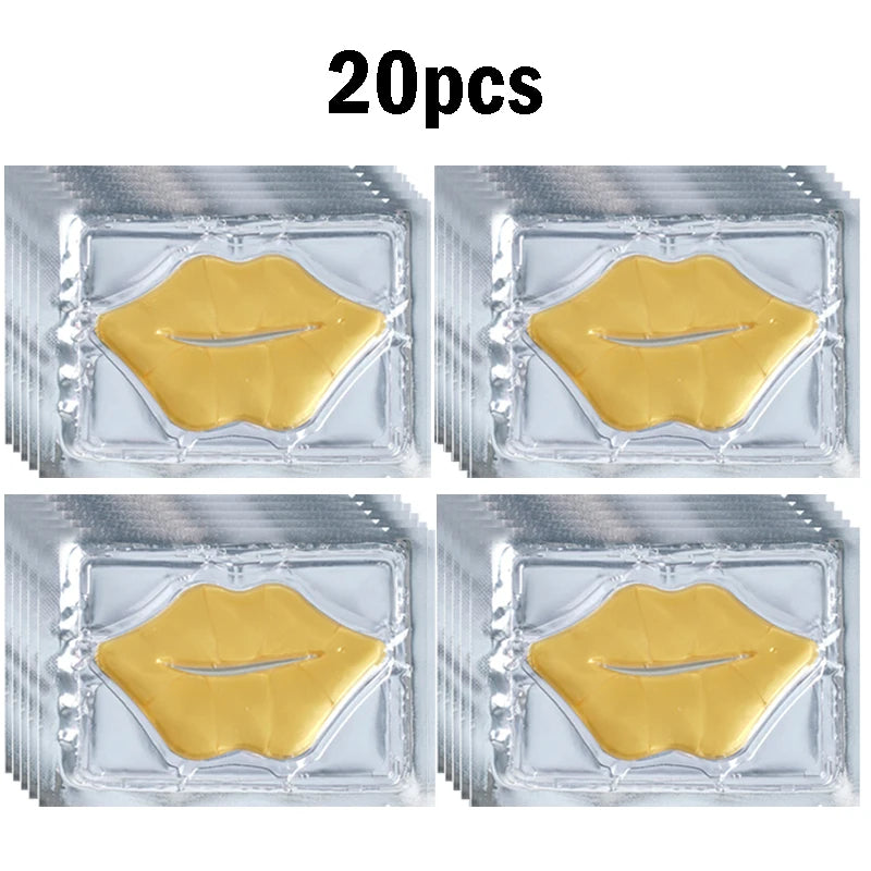 BIOAOUA Crystal Collagen Lip Mask – Plump & Moisturize Lips Collagen Lip Mask Oasis Select Gold 20pcs