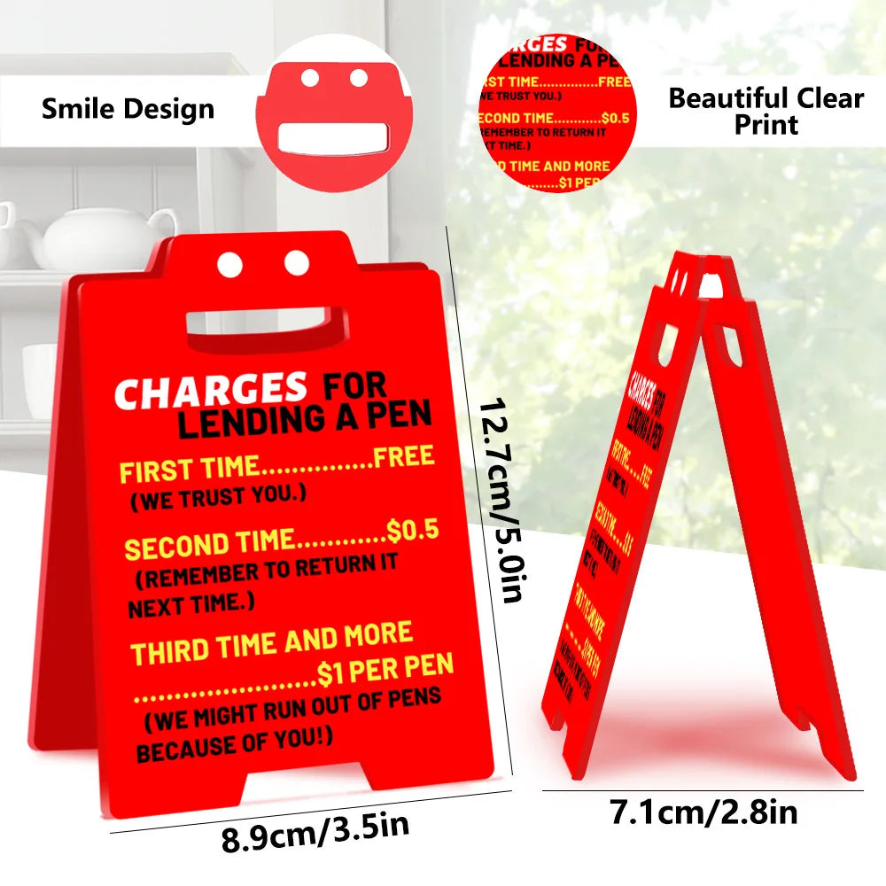 Red Acrylic Office Creative Smiley Face Spoof Decoration Colleagues Prank Gift Oasis Select BTU617 2mm