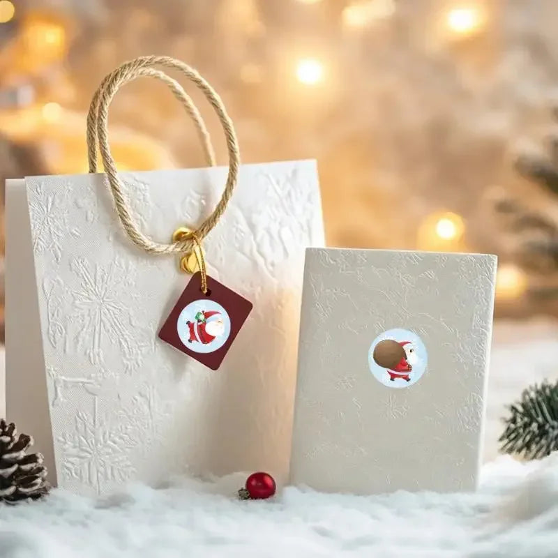 500pcs Merry Christmas Gift Stickers Santa Round Seal Labels Sticker For Gift Baking Package Envelope Stationery Decor Oasis Select