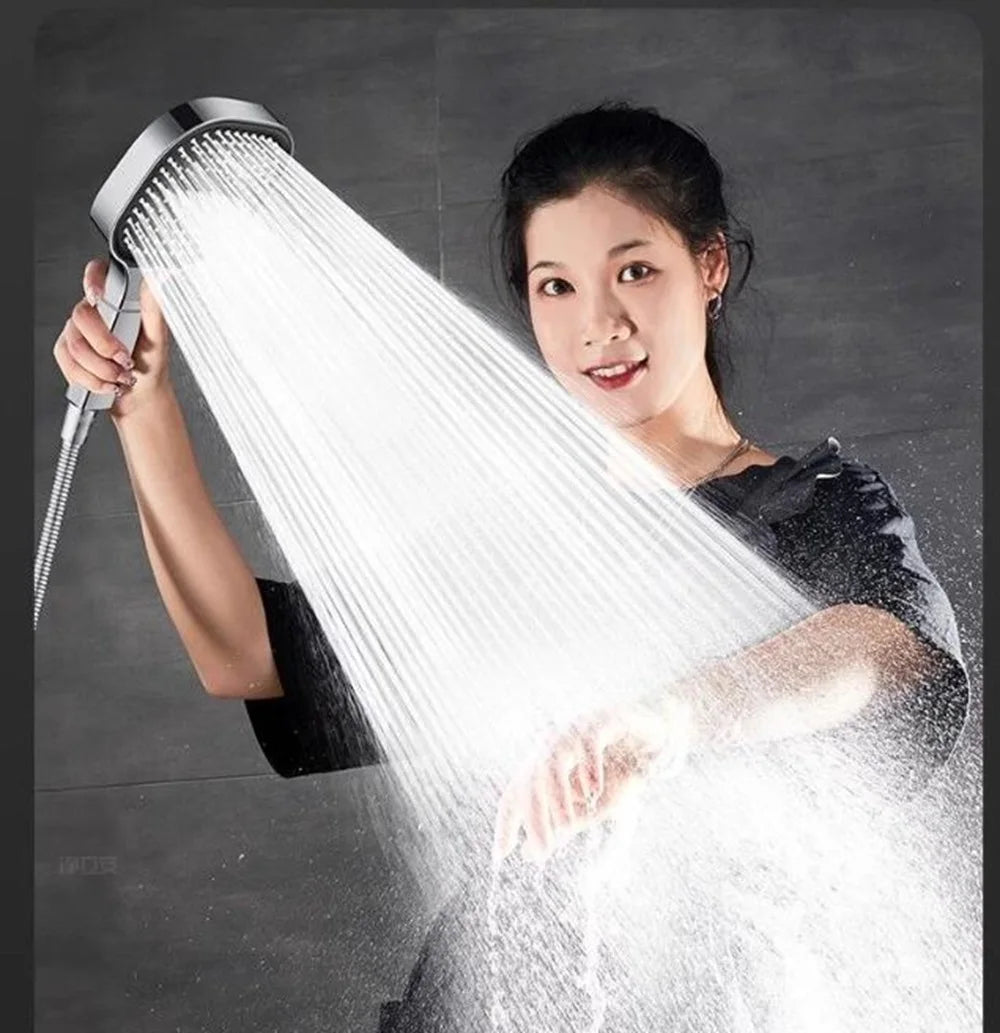 New 13CM Large Panel 3 Modes Shower Head High Pressure Water Massage Shower Head With Filter Element Bathroom Accessories Oasis Select