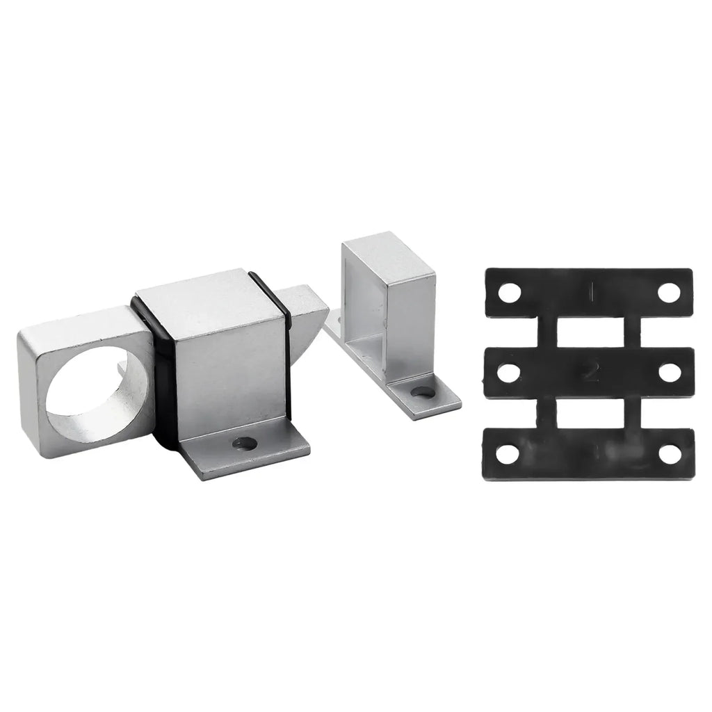AAAAA AluminumAlloyBlack/Gray Window Gate Security Pull Ring Spring Bounce DoorBoltAutomatic Latch Lock Black Grey Window Oasis Select