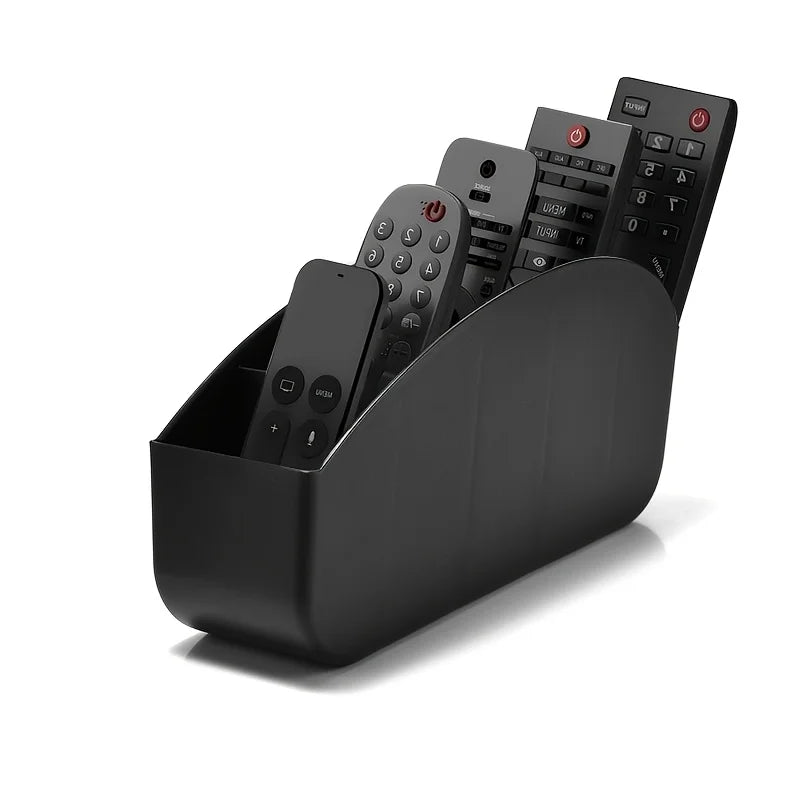 1pc 5 Compartments Remote Control Holder, Plastic Storage Box Organizer for TV, Glasses, Pens, Desk & Living Room Storage Boxes Oasis Select