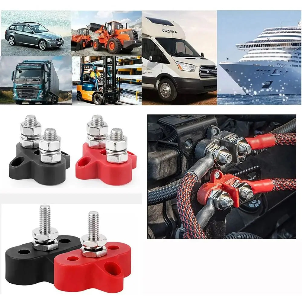 For Car Truck RV Boat Bus Bar Terminal Block Battery Power Stud Junction M6 M8 Bus Bar Heavy Duty Power Distribution Stud Oasis Select
