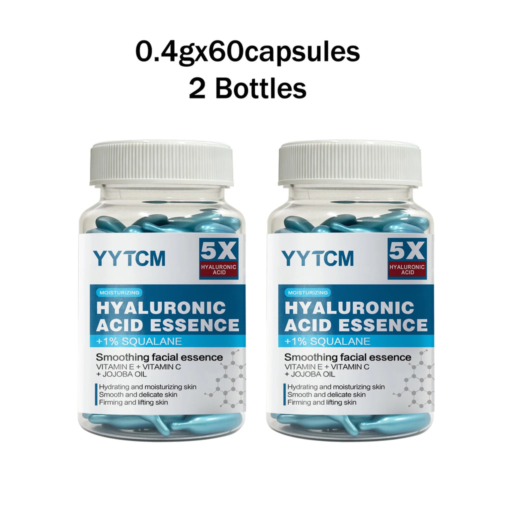 Hyaluronic acid deep moisturizing capsule essence, deep moisturizing and brightening skin essence (0.4gx30 capsules)/bag -1 bag Oasis Select 2bottles 60capsules