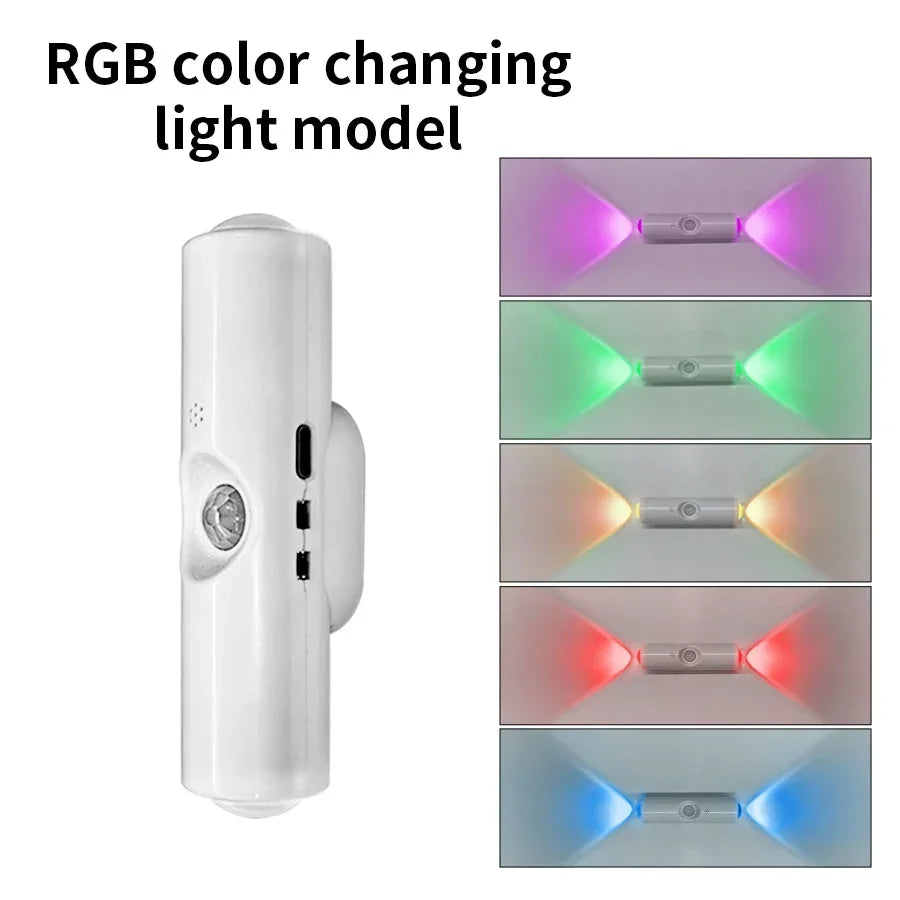 Motion Sensor LED Night Light – Rechargeable Magnetic Wall Lamp LED Night Light Oasis Select 2 Pieces RGB Color