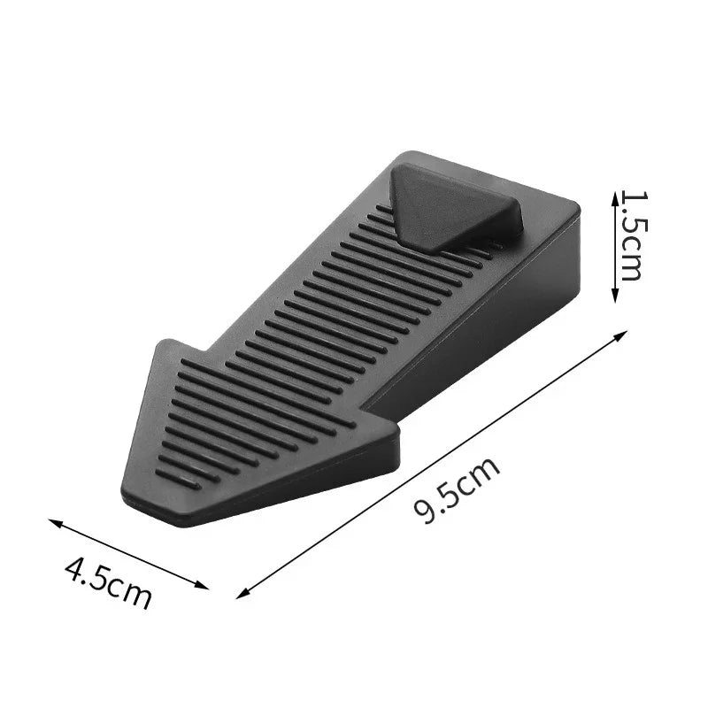 Wall Protectors Door Stopper New Silicone Anti Collision Floor Holder Hidden Non-slip Doorstop Bedroom Oasis Select Black