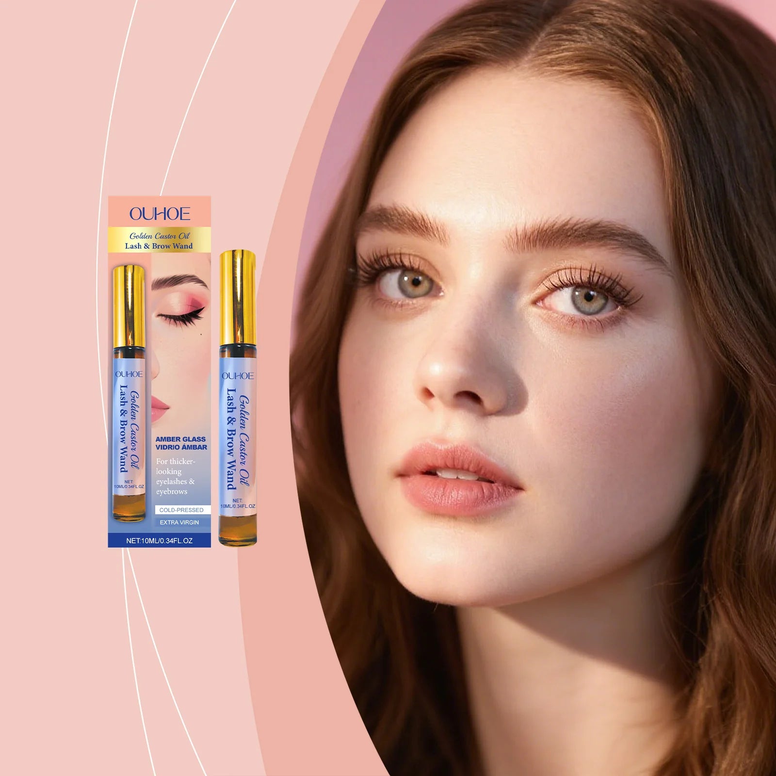 Castor Oil Essential Oil Eyelash Growth Serum Enhancer Longer Fuller Thicker Curling Lash Treatment Lift Lengthening Slender Oasis Select