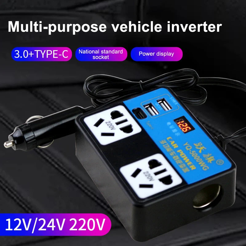 DC 12V 24V Converter Car Inverter Car Charging Wear-resistant Material Easy Installation Fast Charging USB Oasis Select