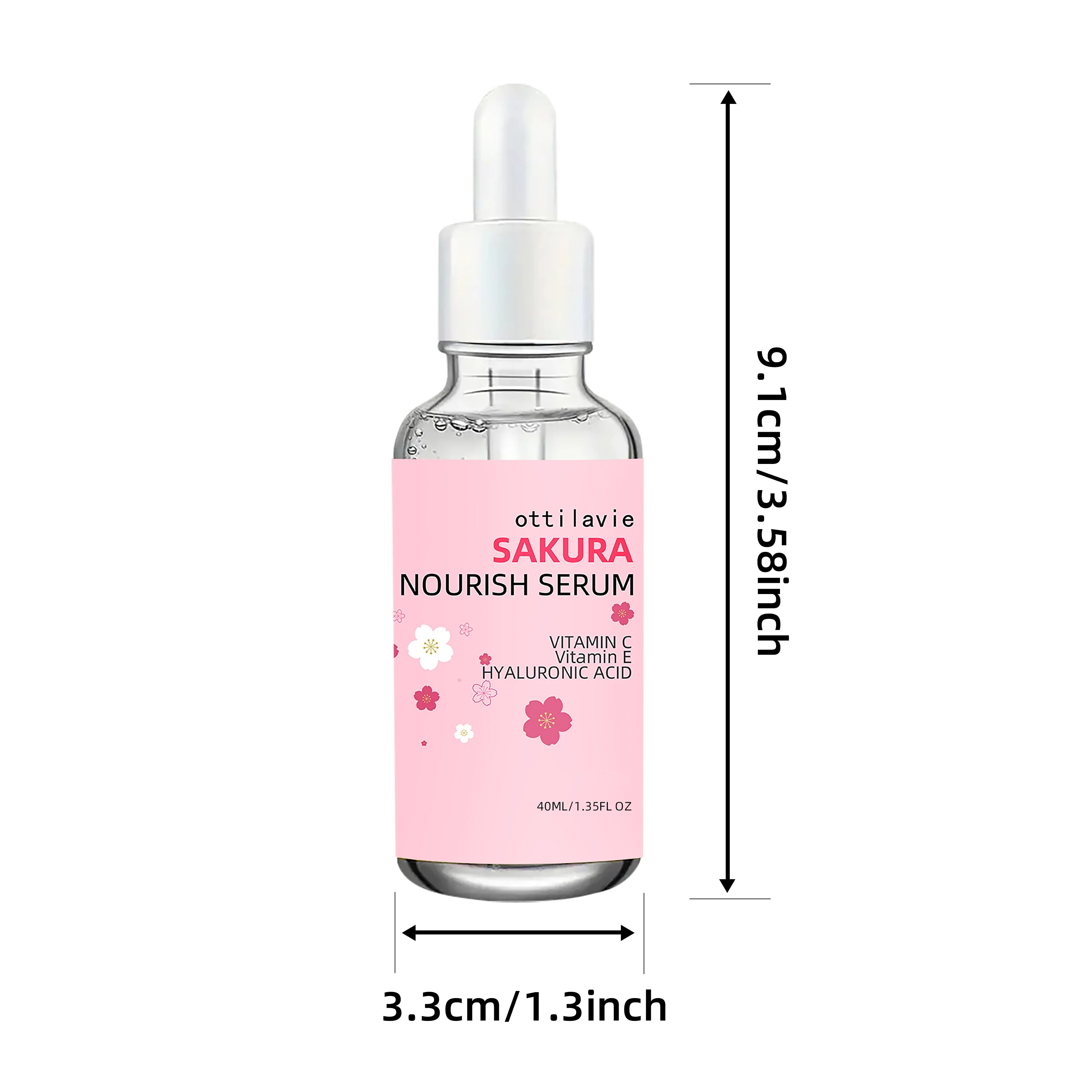Ottilavie Sakura Serum 2PCS – Niacinamide & Hyaluronic Acid Brightening Face Serum Oasis Select