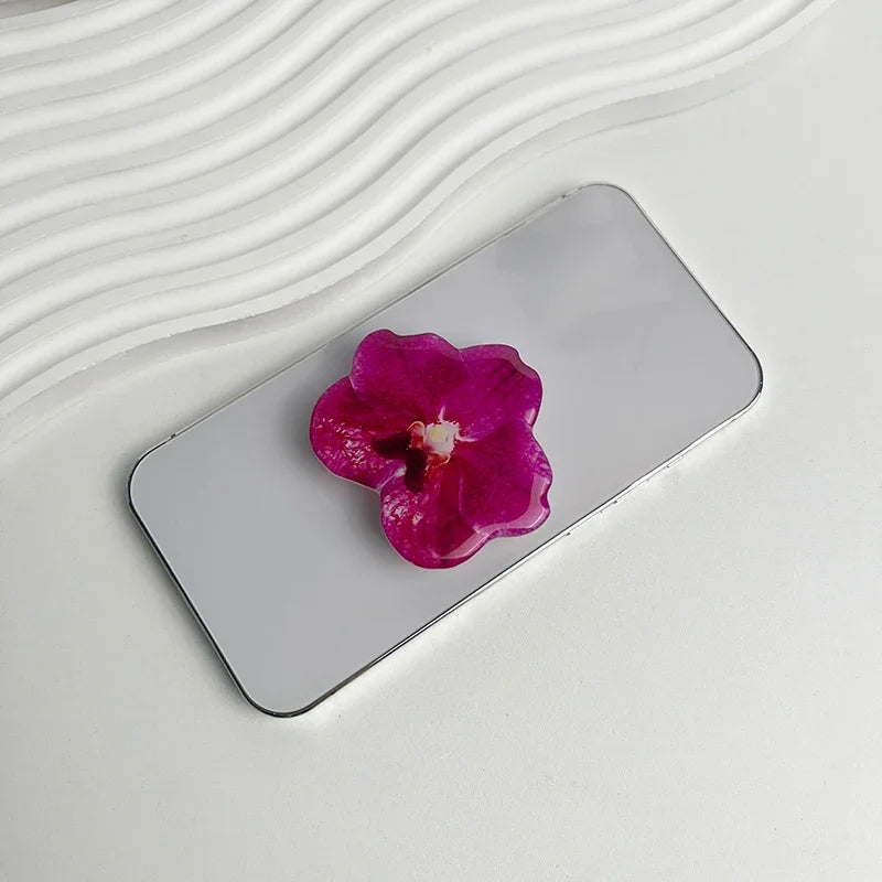 Acrylic Flower Phone Holder Socket Folding Phone Grip Trendy Mobile Phone Ring Buckle Stand For Universal Smartphone Accessories Oasis Select S7