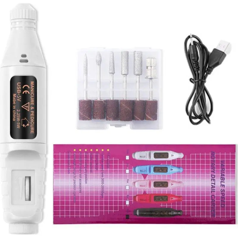 Nail Drill Electric File for Acrylic Nails Remove Nail Gel, Rechargeable Electric Nail Grinder Filing, Polishing & Exfoliating Oasis Select D