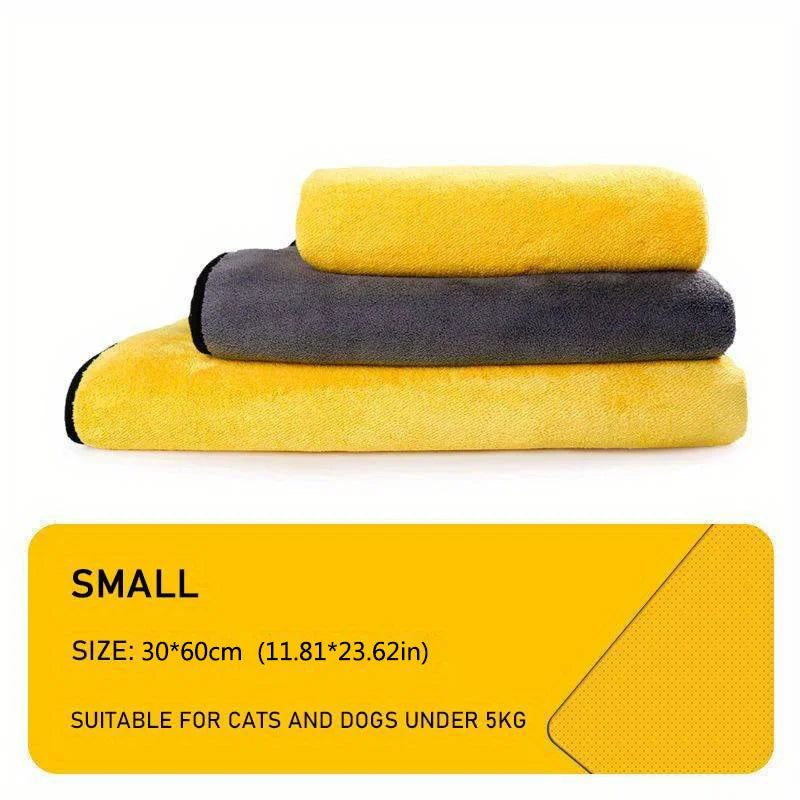 Quick-drying Dog and Cat Towels Soft Fiber Towels Absorbent Bath Towel Pet Bathrobe Convenient Cleaning Towel Dog Accessories Oasis Select