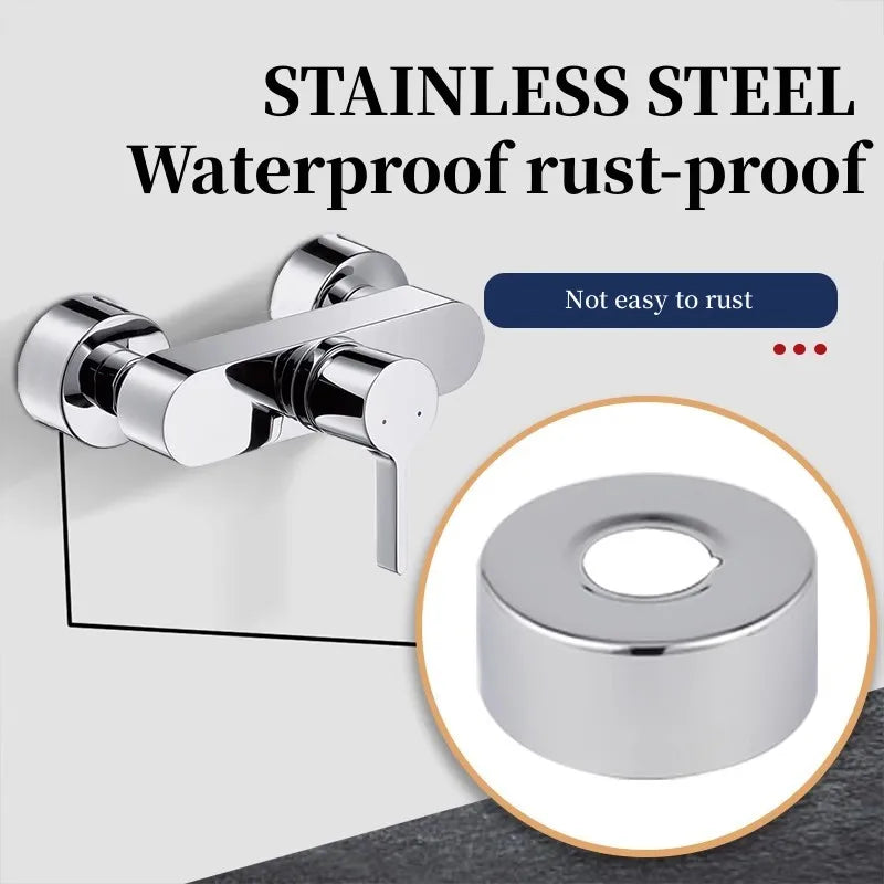 2PCS Stainless Steel Water Pipe Connector 1/2"3/4"1"Faucet Decorative Cover Heighten Valve Panel Shower Kitchen Tap Accessories Oasis Select