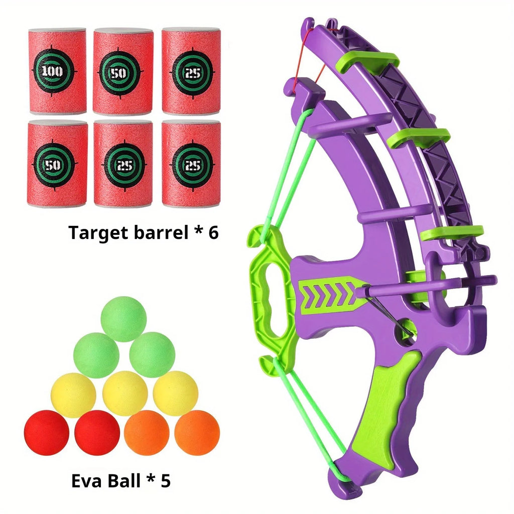 Montessori Throw Sport Slingshot Target Sticky Ball Dartboard Basketball Board Games Kid Soft Bullet Target Practice Outdoor Toy Oasis Select PURPLE